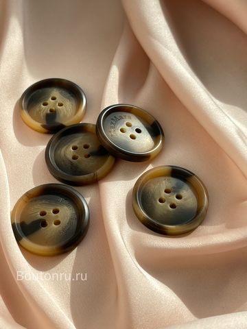 Пуговицы на прокол  МаксМ. светло-коричневые с прожилками