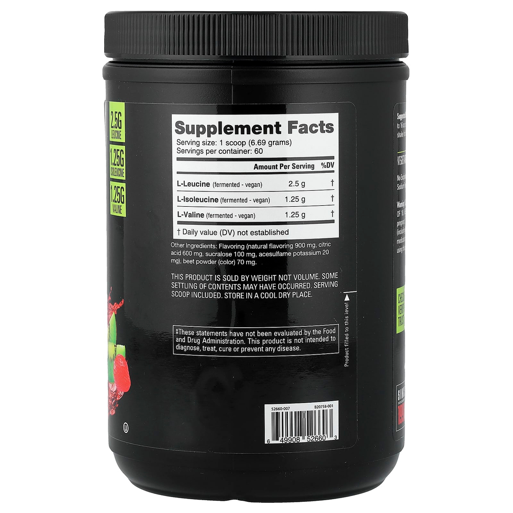 NutraBio, BCAA 5000, киви и клубника, 401 г (0,88 фунта)