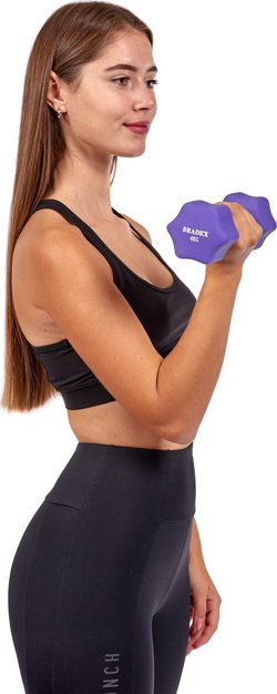 Гантель неопреновая, 4 кг, фиолетовая