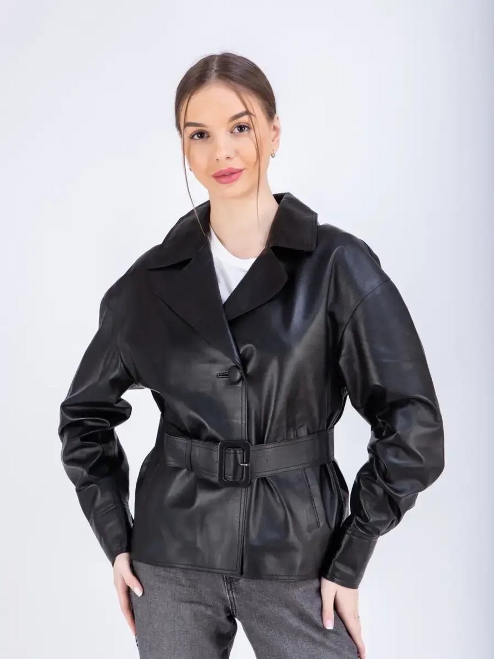 Куртка женская натуральная кожа, блейзер