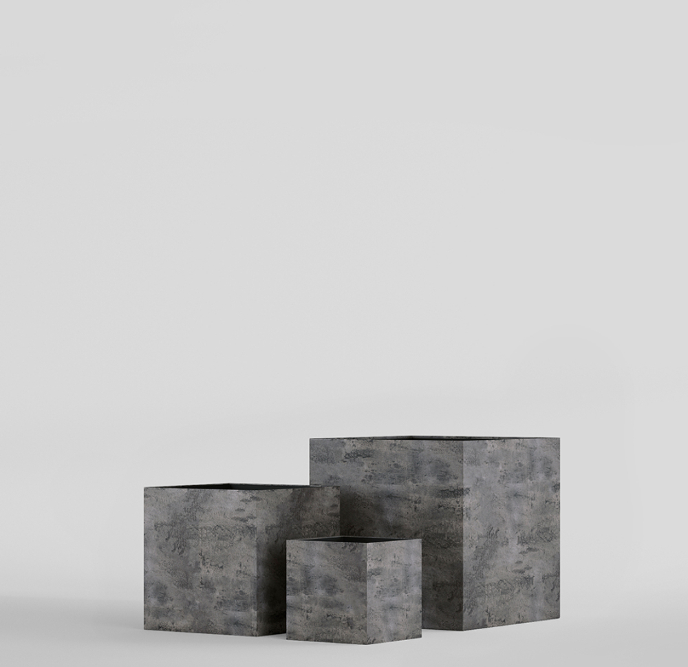 Кашпо, коллекция Concrete, форма CUBE