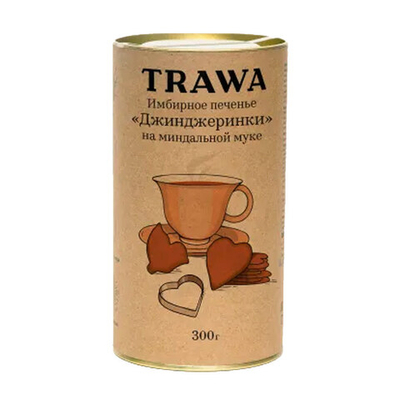 Печенье имбирное "Джинджеринки" Trawa, 300 г