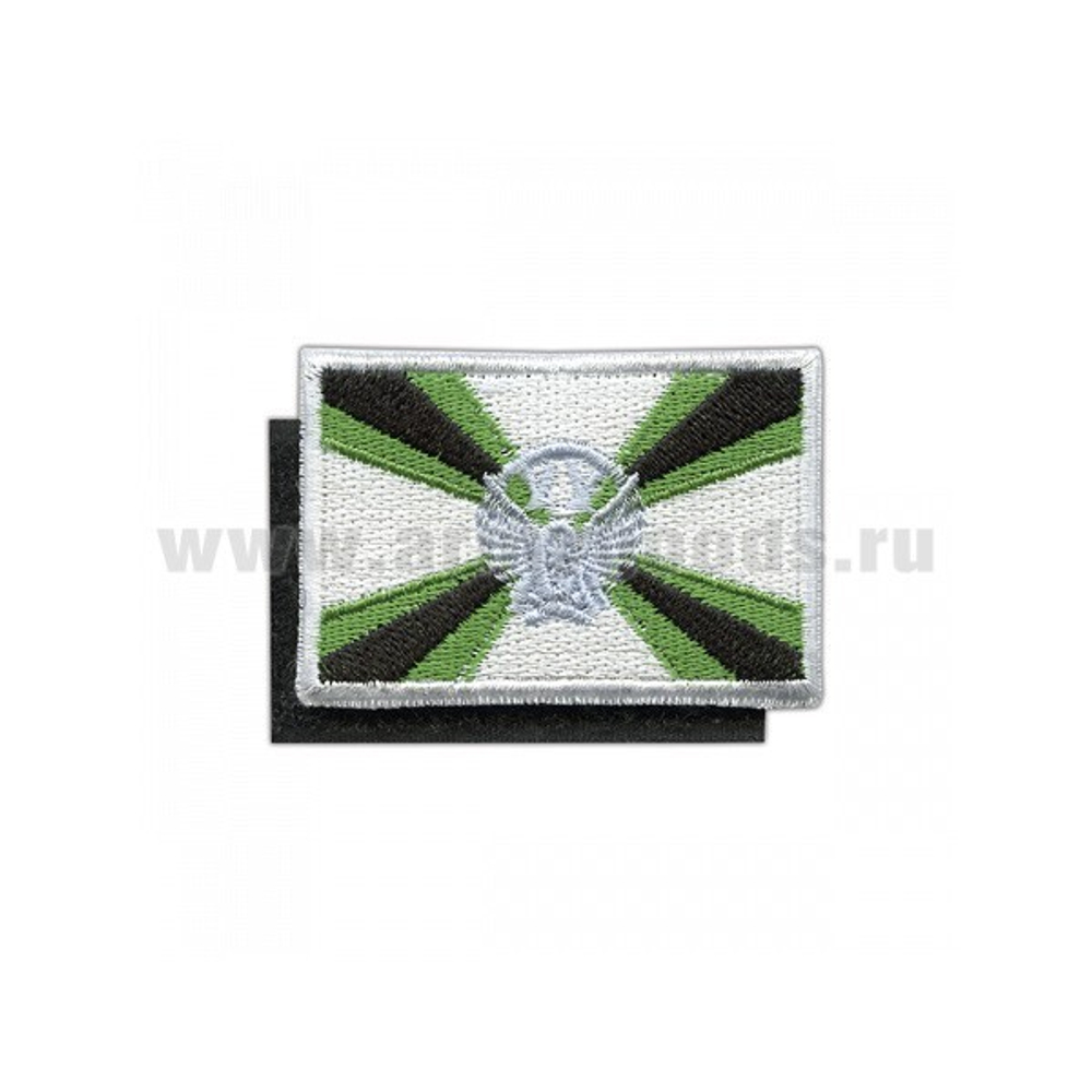 Шеврон вышит. Флаг ЖДВ (40x60 мм) на липучке