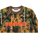 A Bathing Ape Forest Camo Wide Crewneck бежевый желтый
