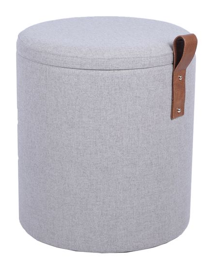 Пуф с ящиком Эркки рогожка S серый