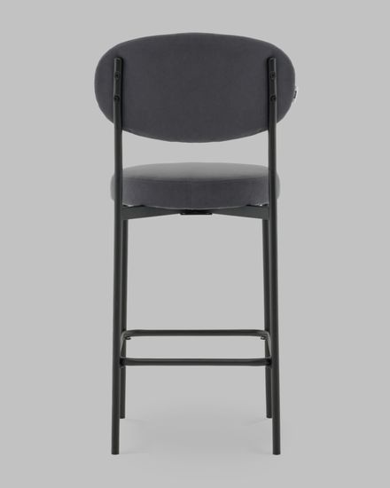 Стул Полубарный Бриф DD велюр тёмно-серый