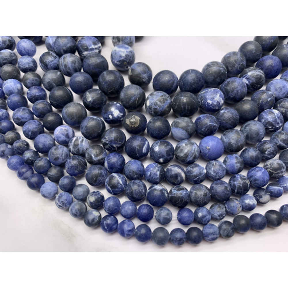 11521-м8 Содалит матовый шар 8 мм, 19см