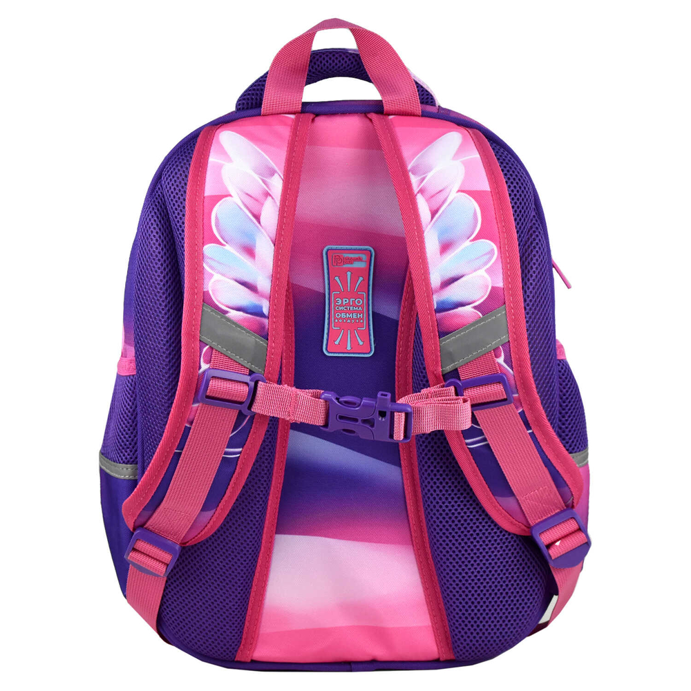 Ранец школьный, Феникс+, 27,5x37,5x14,5 см, полиэстер, ЭВА-панель, сублимационная печать, цветной светоотражающий рант, 1 отделение (-я)