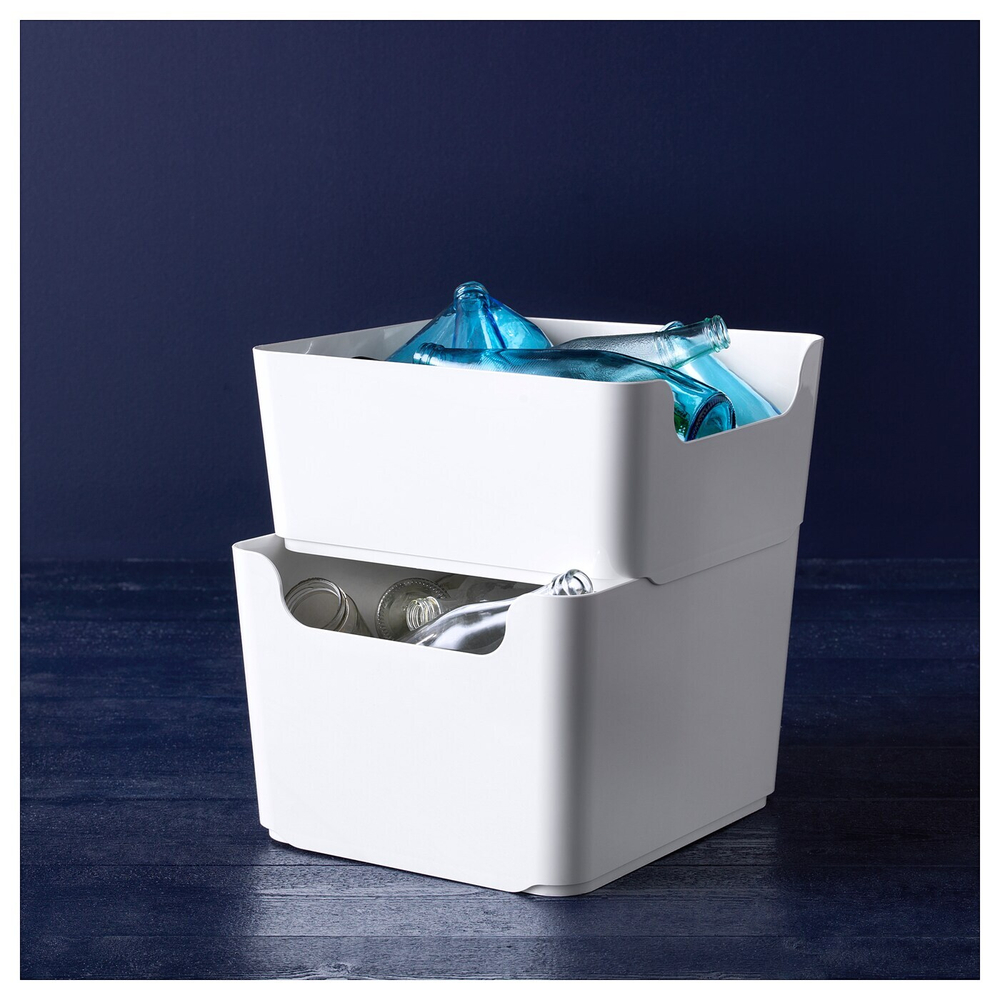 IKEA PLUGGIS  (ИКЕА ПЛУГГИС)  -  Корзина для сортировки отходов, белая, 14 л