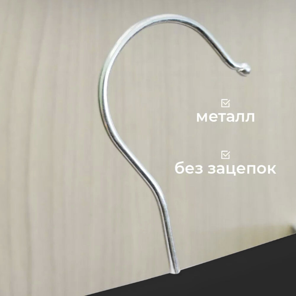 Набор вешалок для брюк 5шт, цвет черный