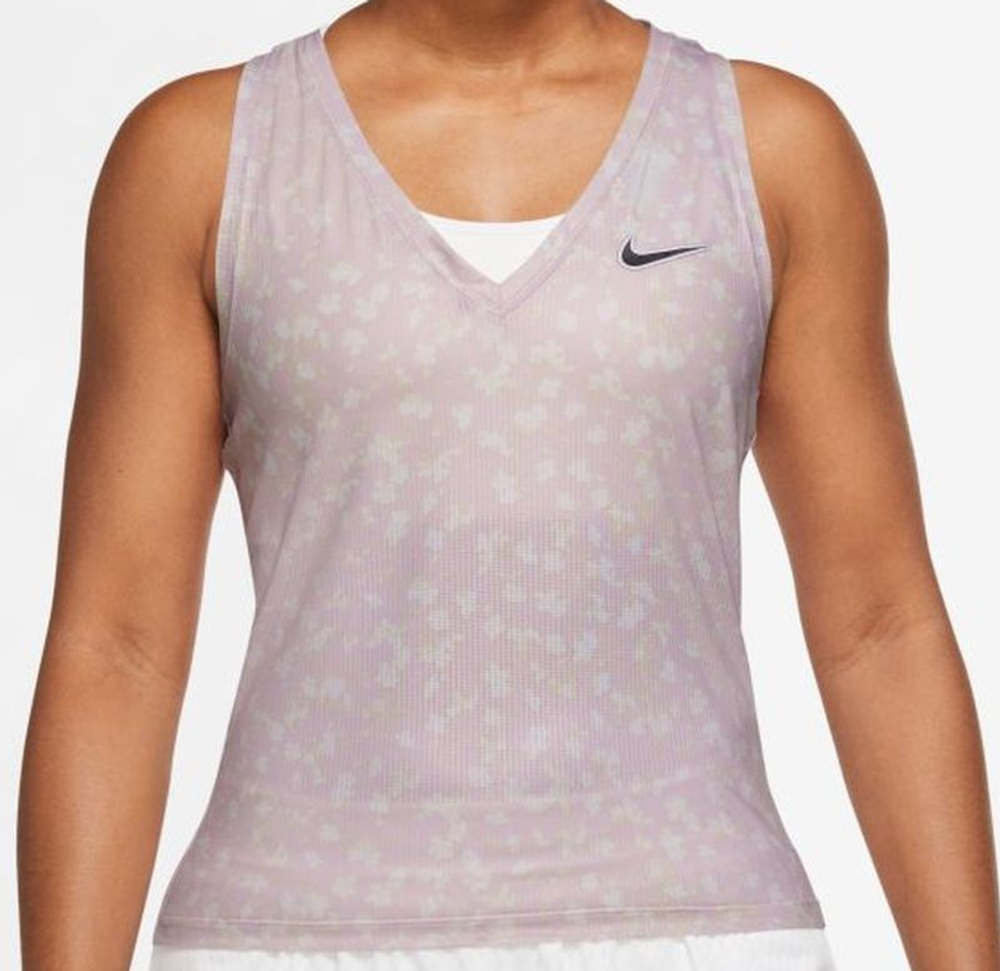 Женский топ теннисный Nike Court Dri-Fit Victory Tank Printed W - Розовый