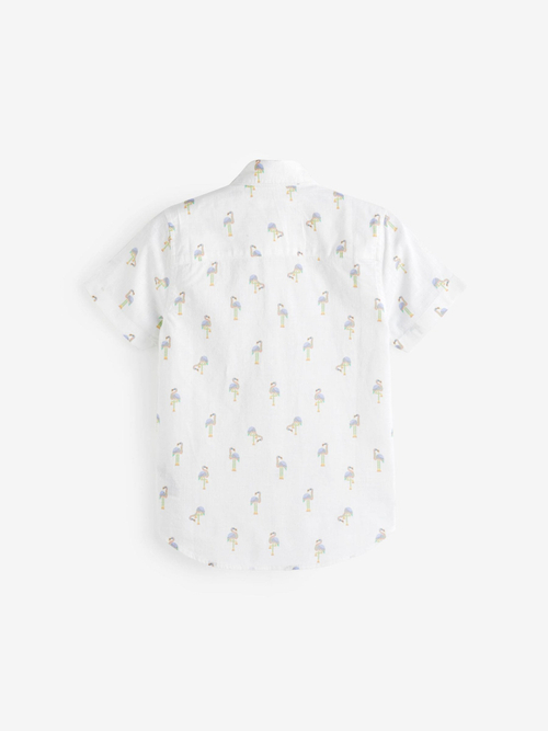 Рубашка с коротким рукавом для мальчика Next 729-910, Белый