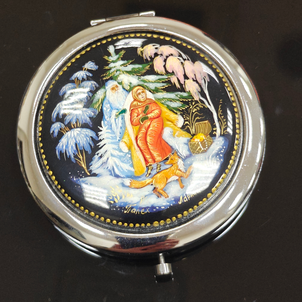 Ручное зеркало "Морозко" (худ. роспись Палех)