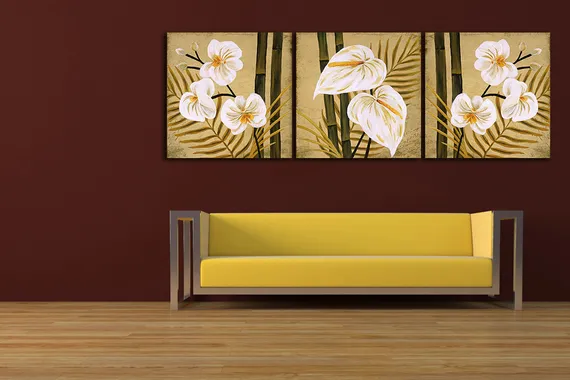 Модульная картина "Цветочная композиция"