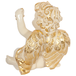 Статуэтка Ангел с виноградом Айвори