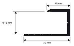 Радиусные, гнутые профили/пороги Progress Profiles Terminal curve PINT09WCV15 для напольных покрытий из ламината, паркета, керамогранита, ковролина, линолеума