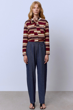 Брюки из шерстяного денима