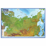 Карта России физическая 116х80 см 1:7 5М с ламинацией интерактивная европодвес BRAUBERG (3 штуки в упаковке)