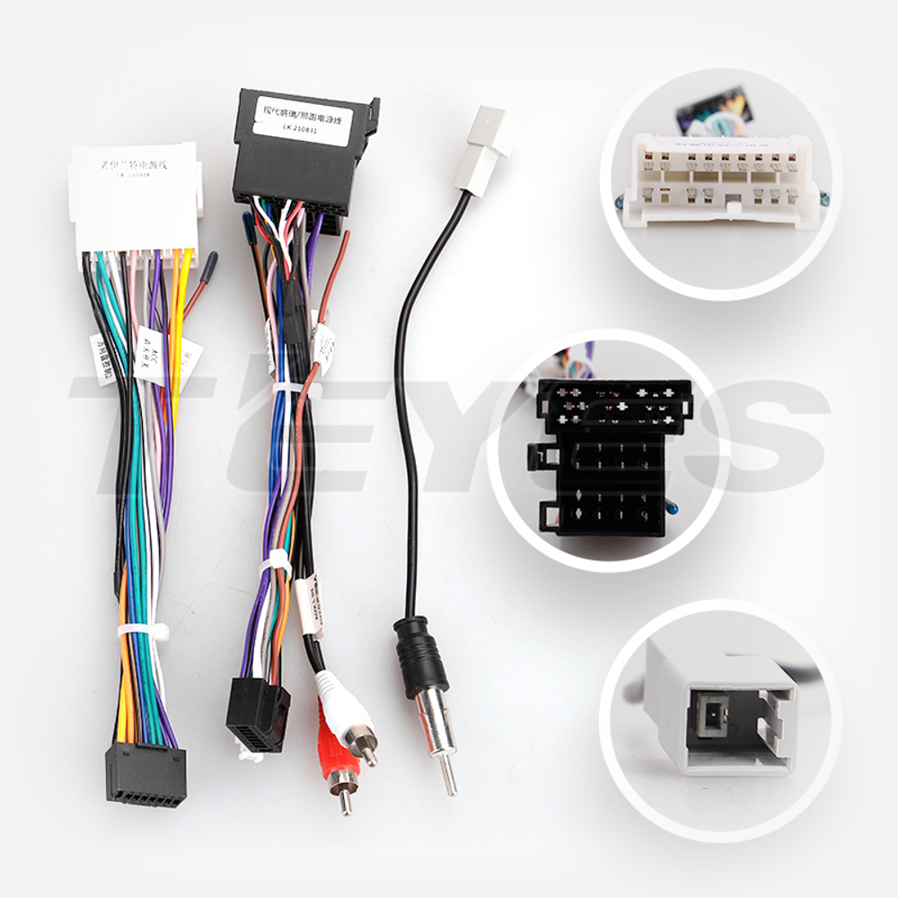 Комплект рамки с разъёмами 10" Hyundai Tucson 2004-2009 черная - Car-Smart 3037B