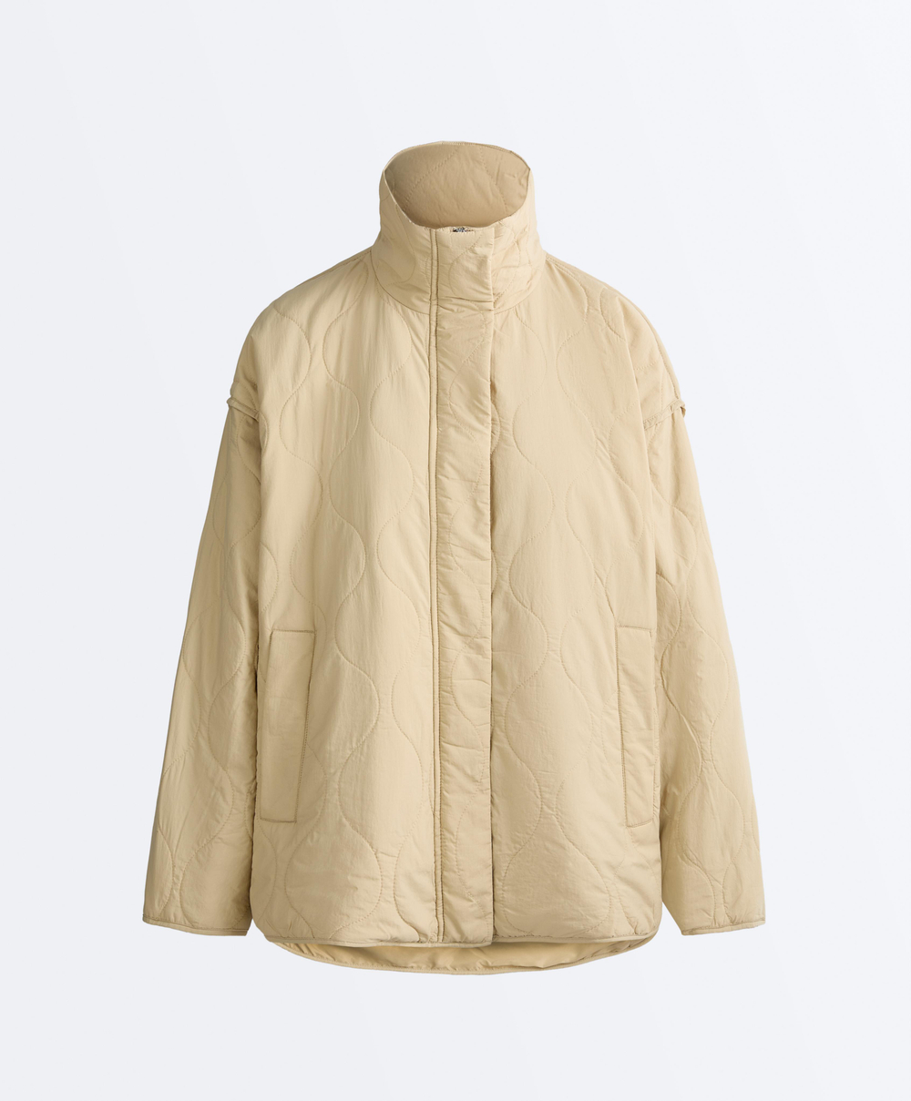 Oysho Утепленная водоотталкивающая куртка FELLEX® AEROGEL, бежевый
