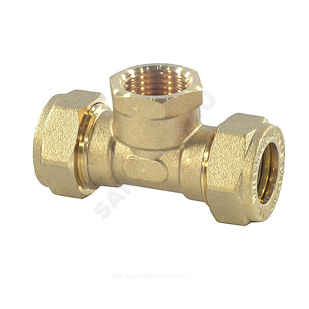Тройник латунь 32Aх1 1/4"х32 обжим/ВР STAHLMANN STFL3211/432BEF