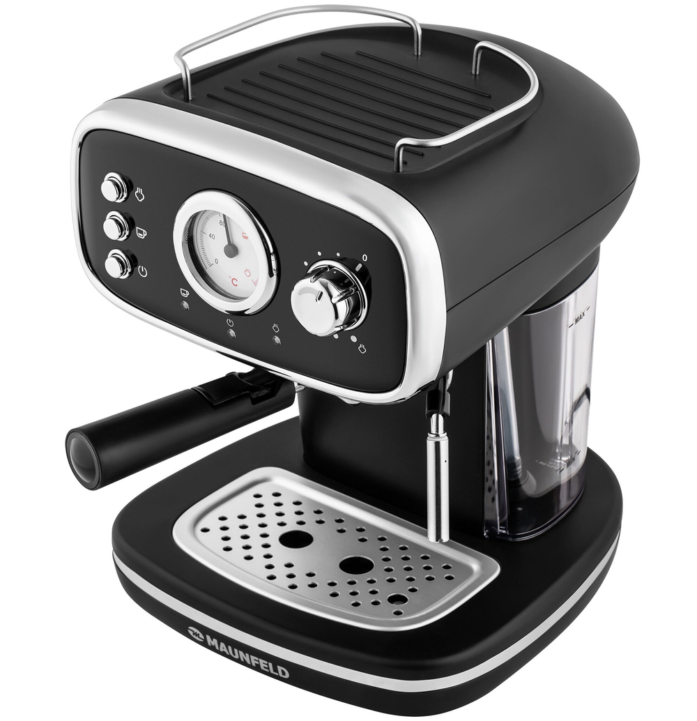 Кофемашина рожкового типа MAUNFELD MF-736BK фото 2