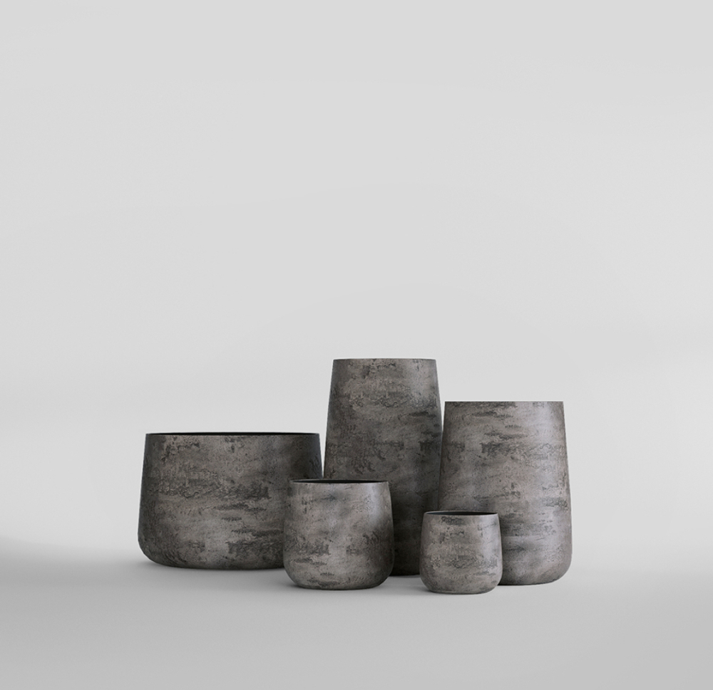 Кашпо, коллекция Concrete, форма CONE