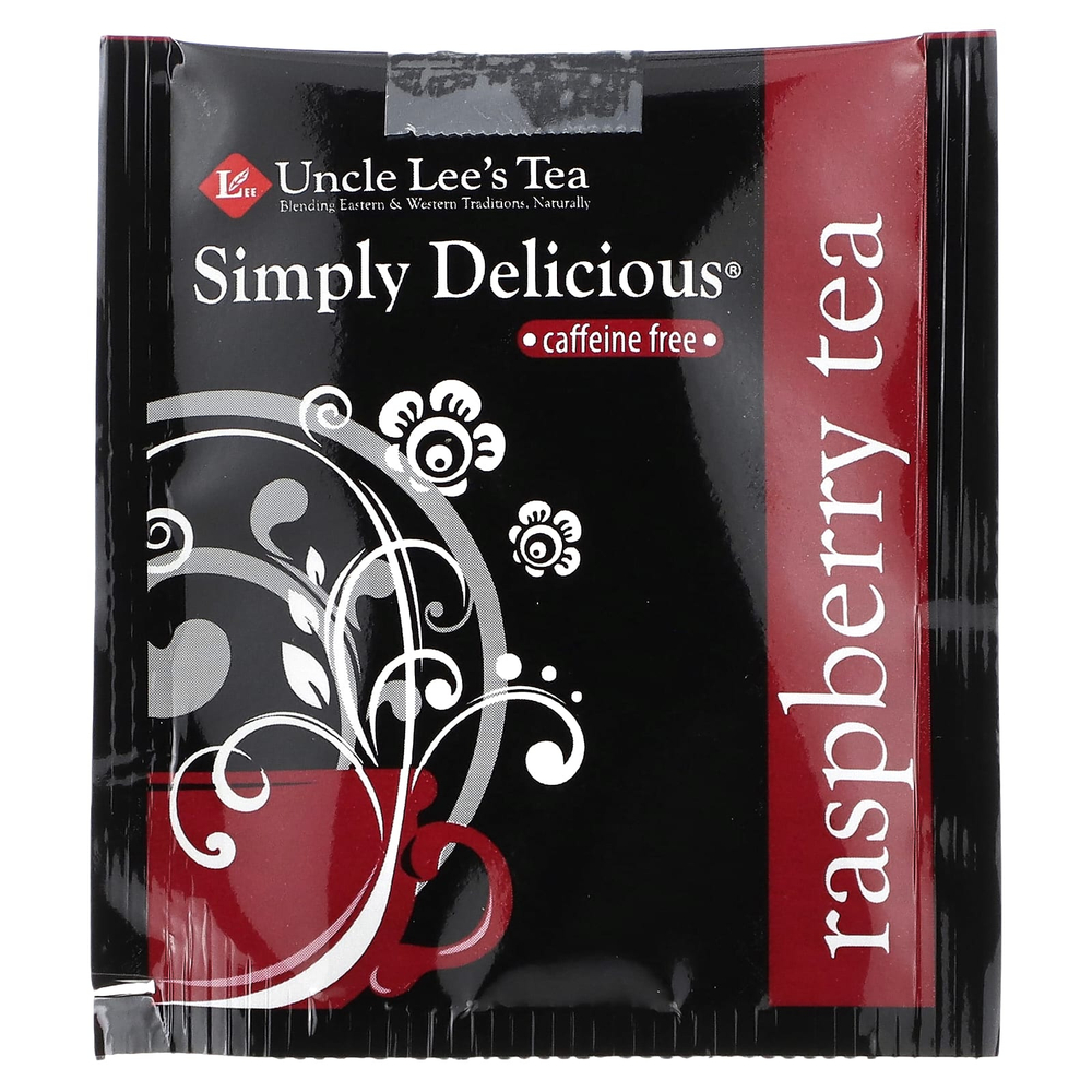 Uncle Lee's Tea, Simple Delicious, малиновый чай, без кофеина, 18 чайных пакетиков, 32,4 г (1,14 унции)