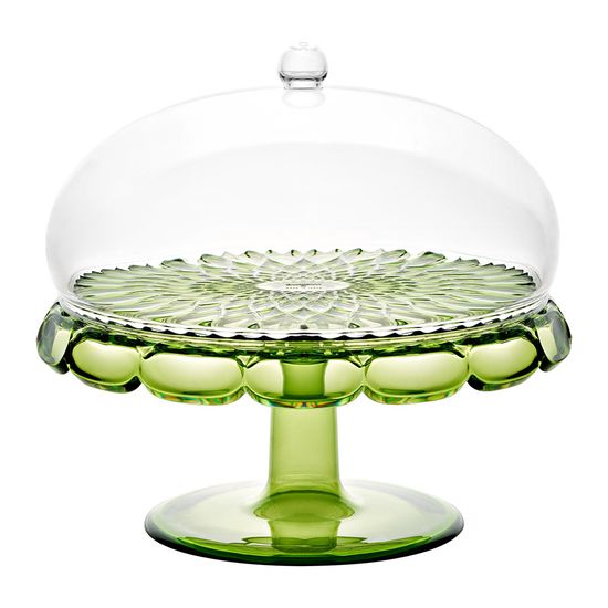 Блюдо для торта с крышкой vanity, D30 см, зеленое