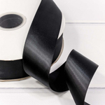 Лента Атласная 3,8см х 110м Полиэстер класс А (Черный)