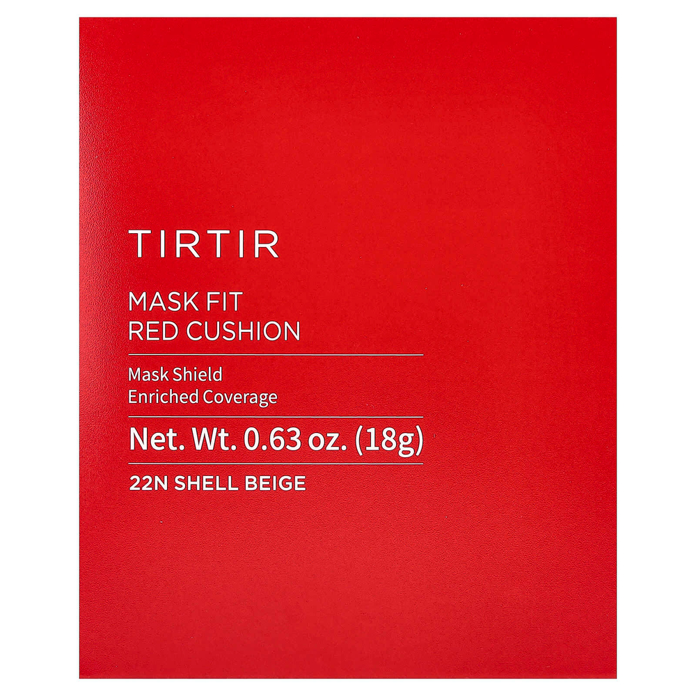 TIRTIR, Mask Fit Red Cushion, кушон, тон 22N бежевый, 18 г (0,63 унции)