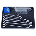 Набор накидных и рожковых ключей, рулетка, ложемент, 15 предметов KING TONY 9-90315MR