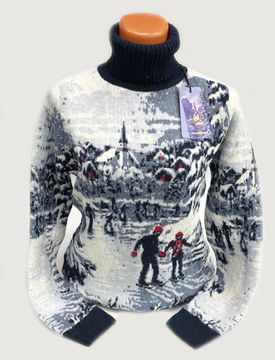 Pulltonic женский из шерсти и кашемира "На катке" Размеры (42-50). LADY