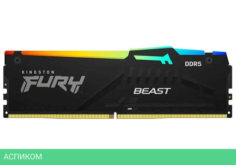 Оперативная память Kingston Fury Beast RGB DDR5 16GB (KF552C40BBA-16)