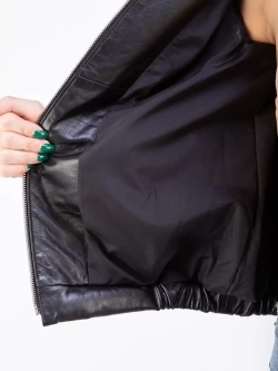 Куртка женская из натуральной кожи с капюшоном Турция