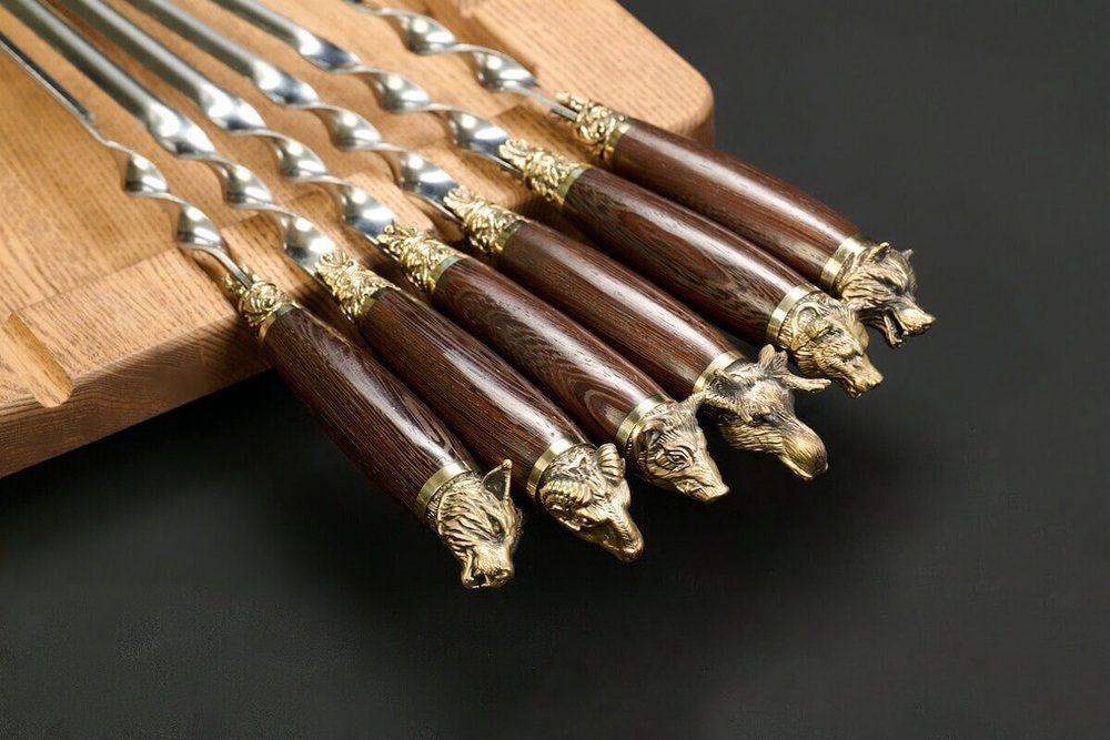 Подарочный набор шампуров в кейсе "Звери лесные"