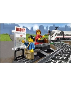 Конструктор Сити Скоростной пассажирский поезд 610 деталей