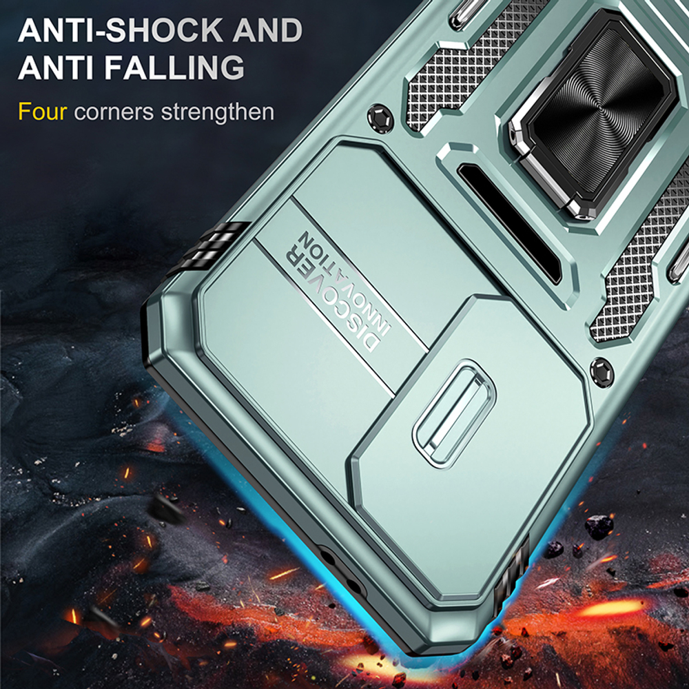 Чехол Safe Case с кольцом и защитой камеры для Samsung Galaxy S25 FE