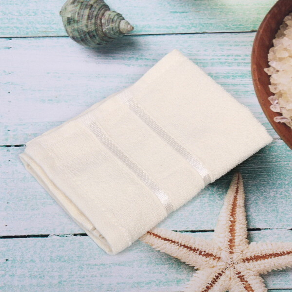 Полотенце махровое 30*30см «LUNA» цвет бежевый 01020 плотность 360гр/м2