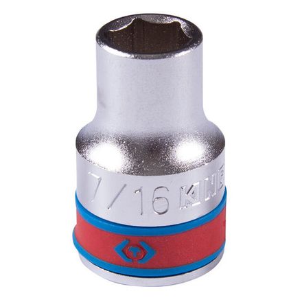 Цена на KING TONY (433514S) Головка торцевая стандартная шестигранная 1/2", 7/16", дюймовая