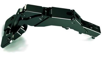 Omnia L Петля 155° накладная с демпфером, под саморез черная