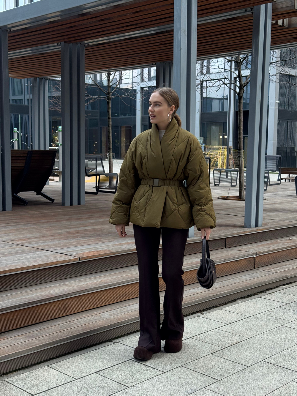 Пуховик Орли олива