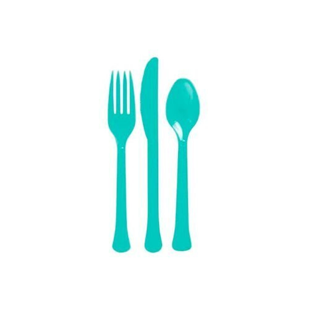 Столовые приборы премиум бирюзовые