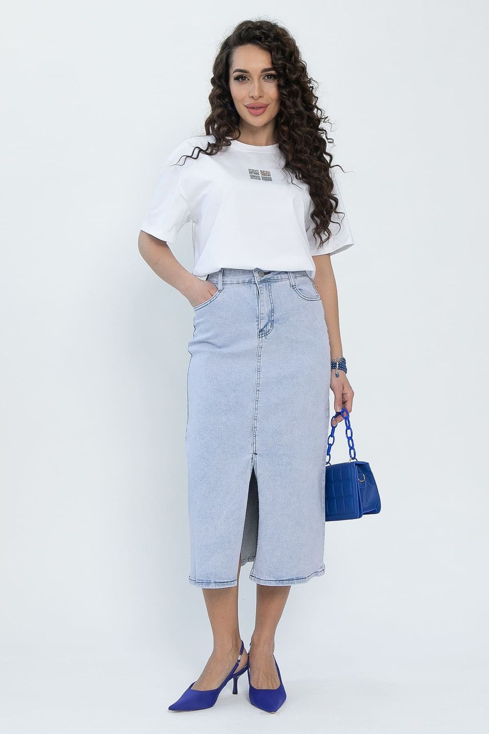 Юбка Муррей (светло-голубая) Ю13448-12М LT Collection