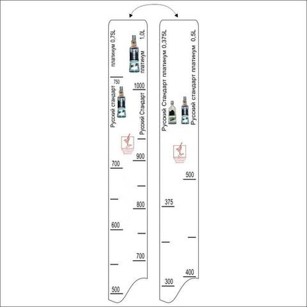 Барная линейка Рус.Стандарт Платинум (375 мл/500 мл/700 мл/1л), P.L. Proff Cuisine