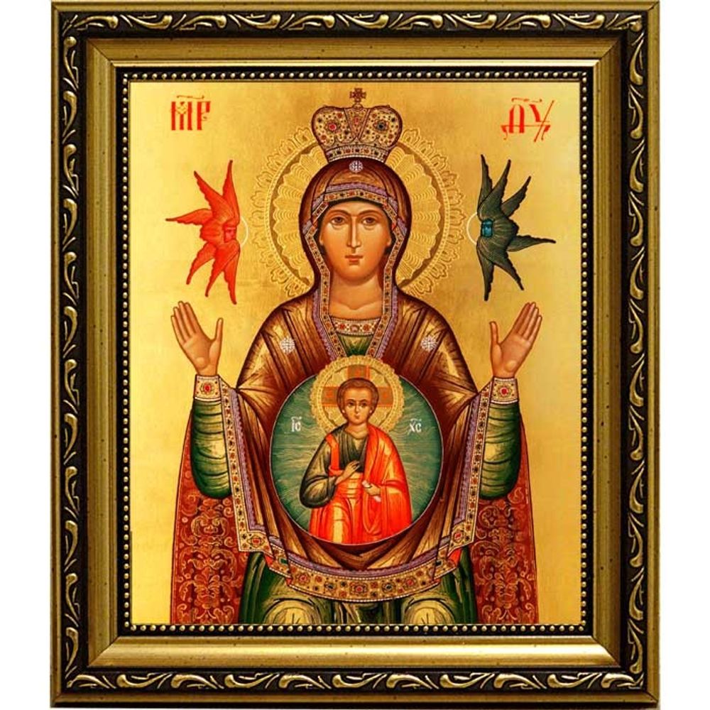 Знамение. Икона Божьей Матери с ангелами.
