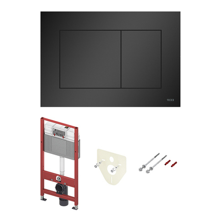 Комплект TECEbase 2.0 c кронштейнами, панель Now черная матовая (старый арт. K440407)