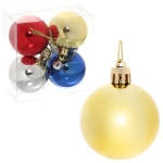 Новогодние шары 5 см (набор 4 шт) «Глянец», микс