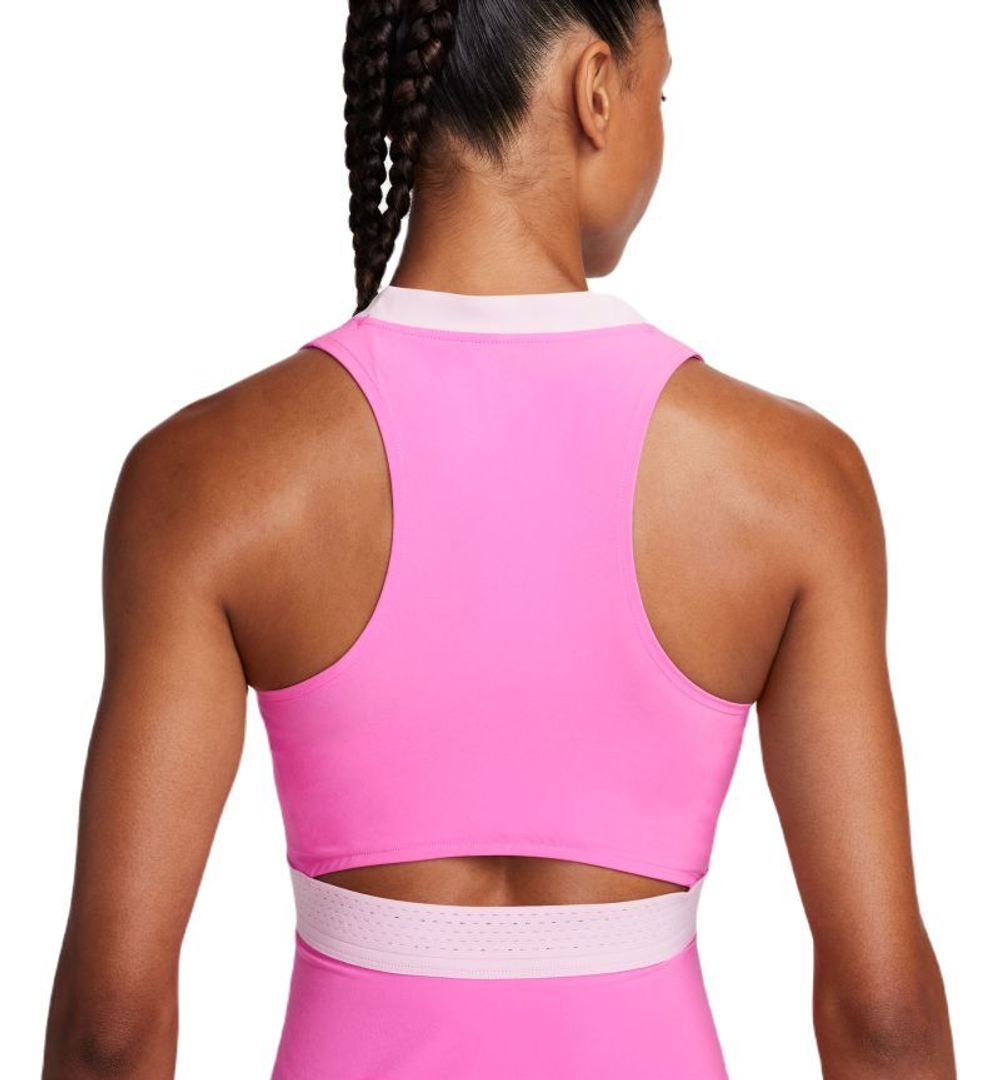 Теннисное платье Nike Court Dri-Fit Advantage Club Dress - playful pink/white