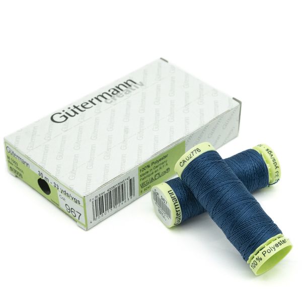 Нитки отделочные Gutermann Top Stitch 30 (30 метров), 5 кат. | 967 водная синь